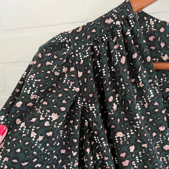 Anthropologie x Sabina Musayev Blouse Babydoll Puffy Longsleeve Mobwife S - Picture 4 of 13